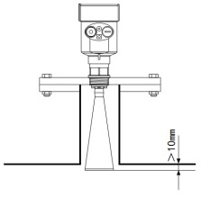 喇叭口雷達(dá)液位計(jì)儲(chǔ)罐天線(xiàn)安裝高度圖